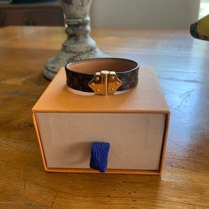 Louis Vuitton Nano Monogram Gold Tone Bracelet